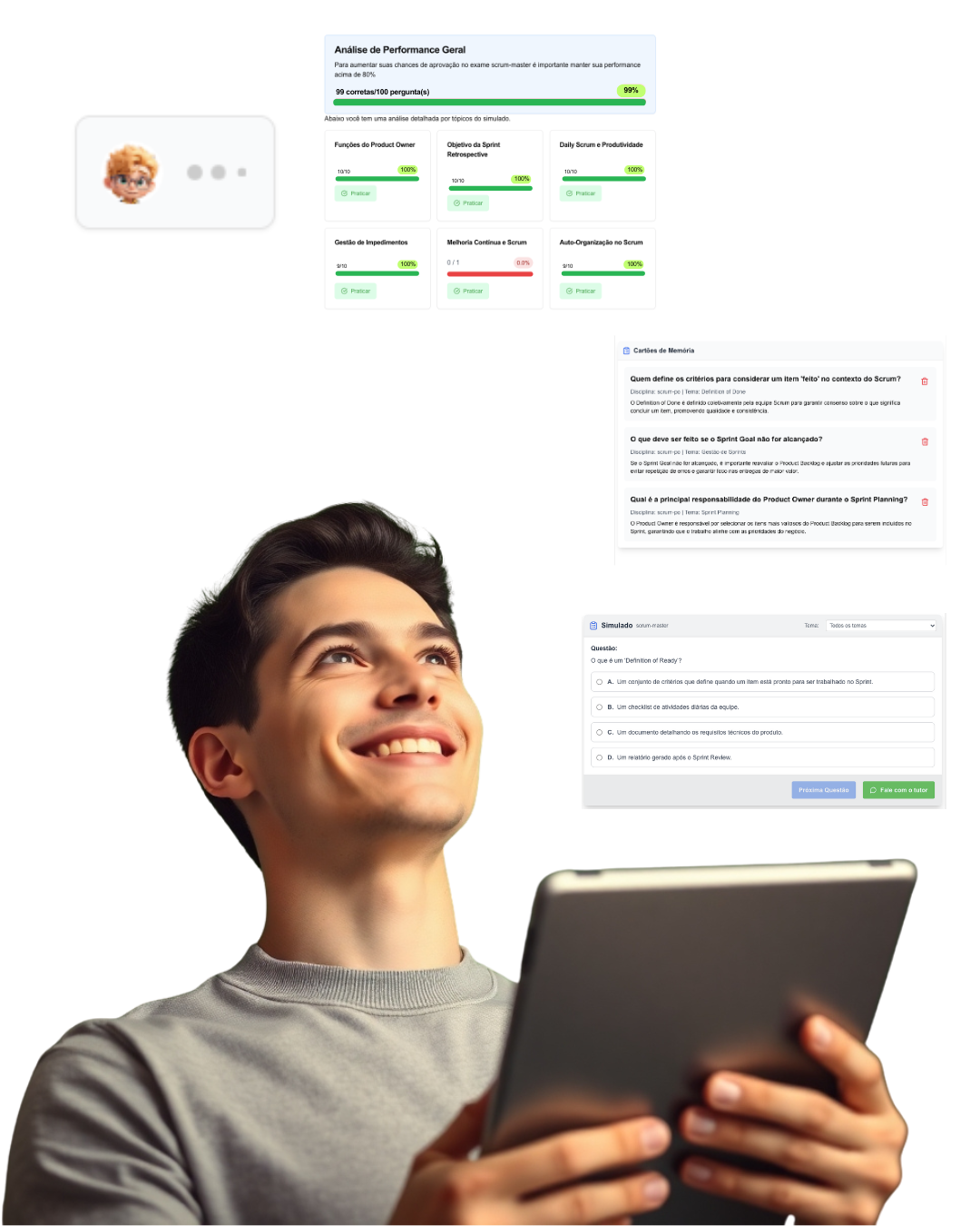 Simulados muito parecidos com os exames reais